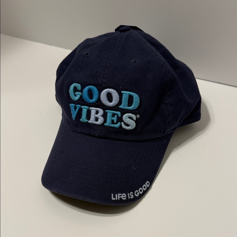 Life Is Good dark blue hat.  NWT